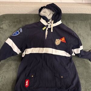 NWT - Ralph Lauren Polo with Ski Patrol Design - Navy and White